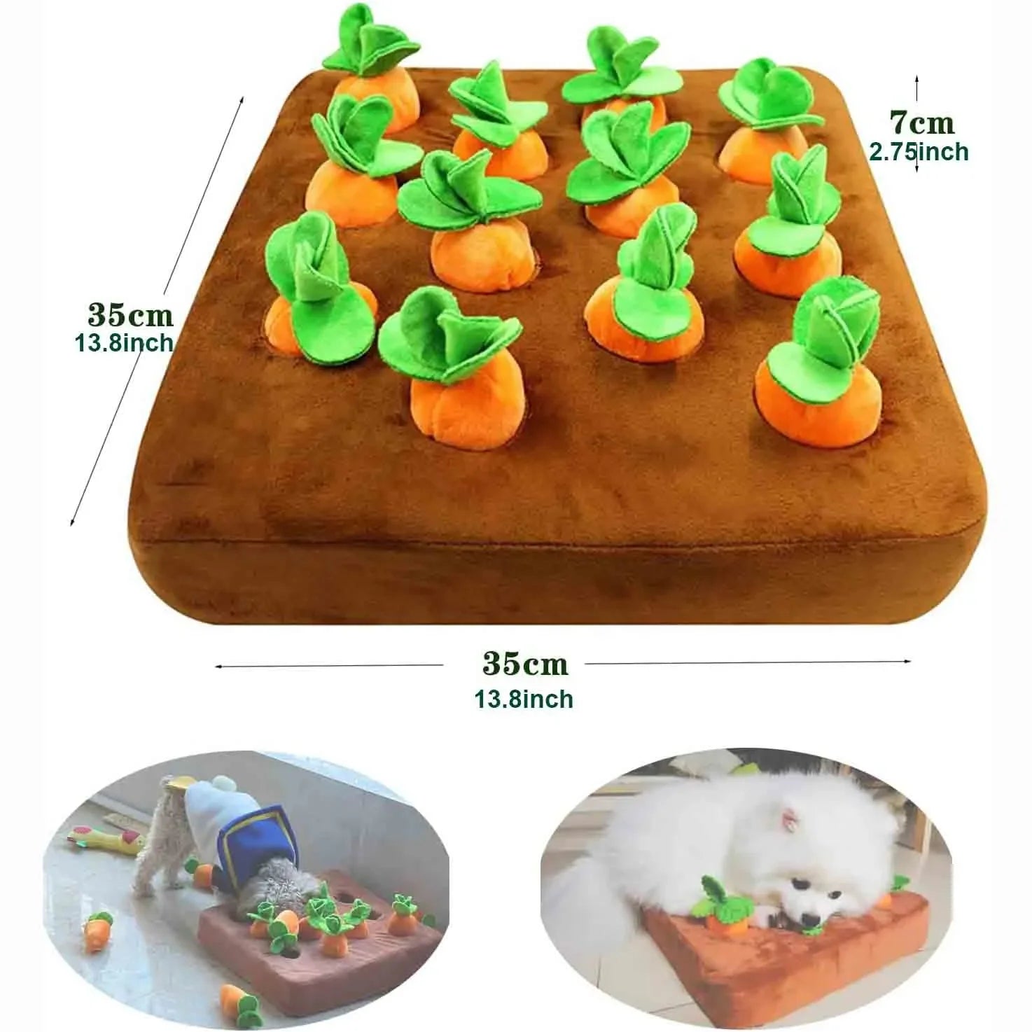 Carrot Patch Dog Toy