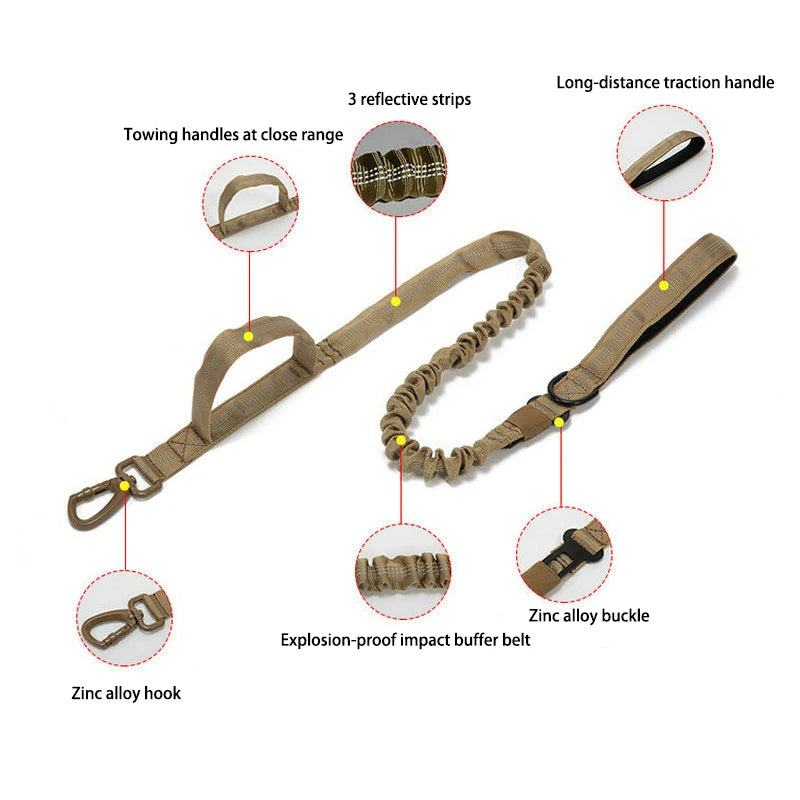 Durable Tactical Dog Collar & Leash